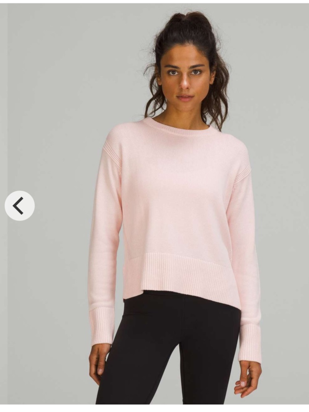 Lululemon Cashlu Boxy Soft Pink Crewneck Sweater XL/XXL
